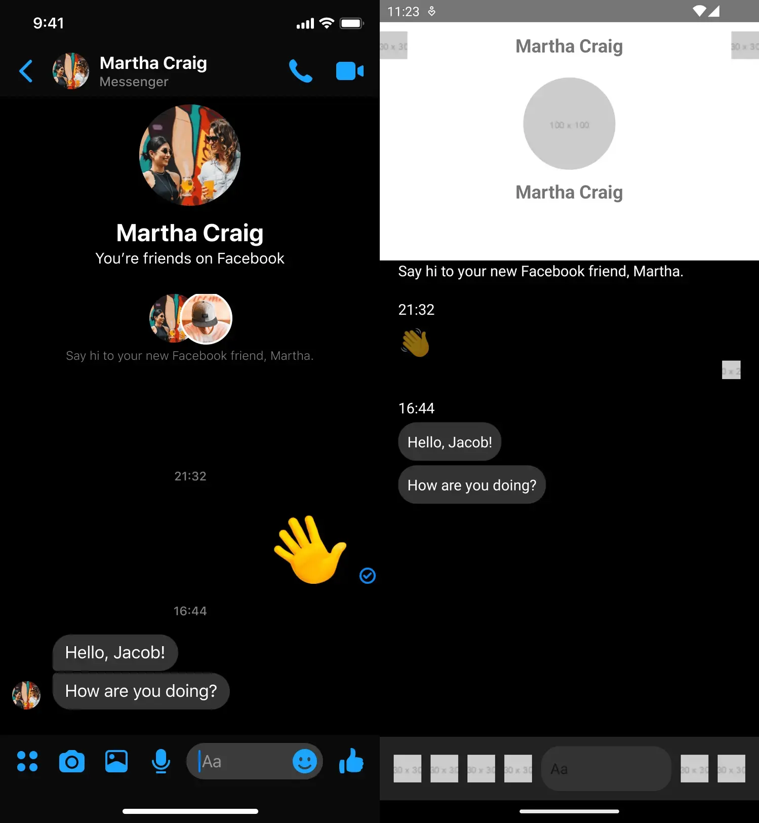 Generate functioning React Native apps - Messenger Chat.png